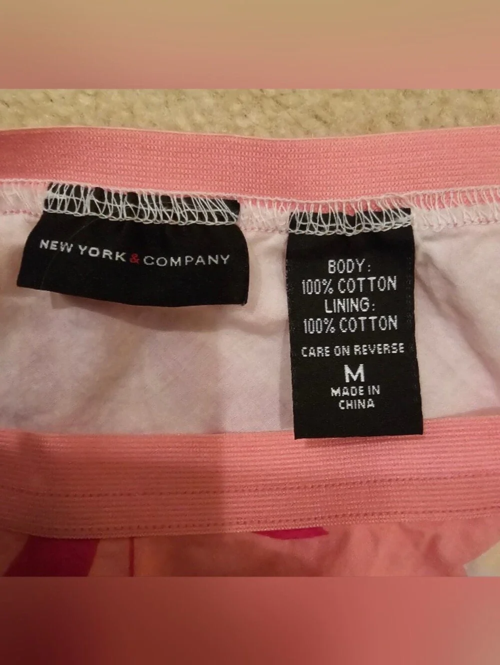 New York & Company Fuchsia and Coral Floral A-Line Skirt - Picture 3 of 4
